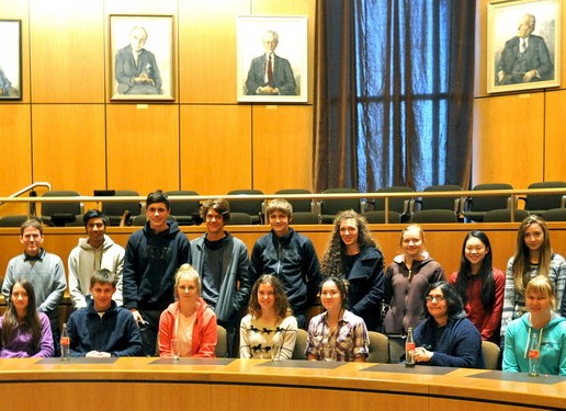 Unsere australischen Gäste im Rathaus: